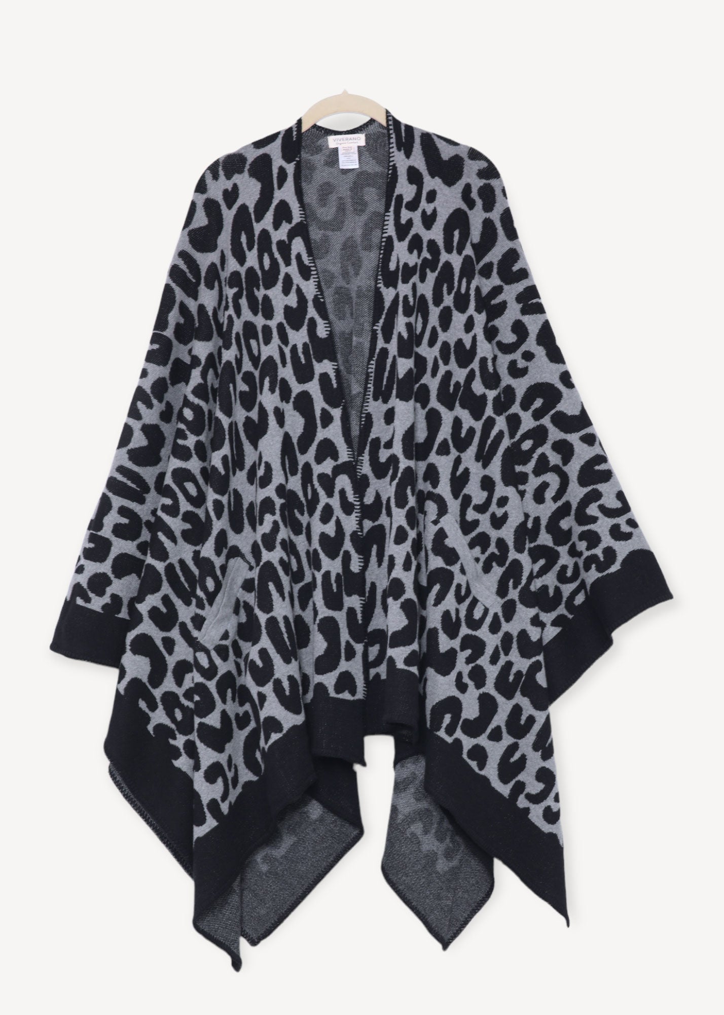 Gaia Eco-Chic Knit Jacquard Travel Blanket Wrap - Leopard Animal (Organic Cotton)