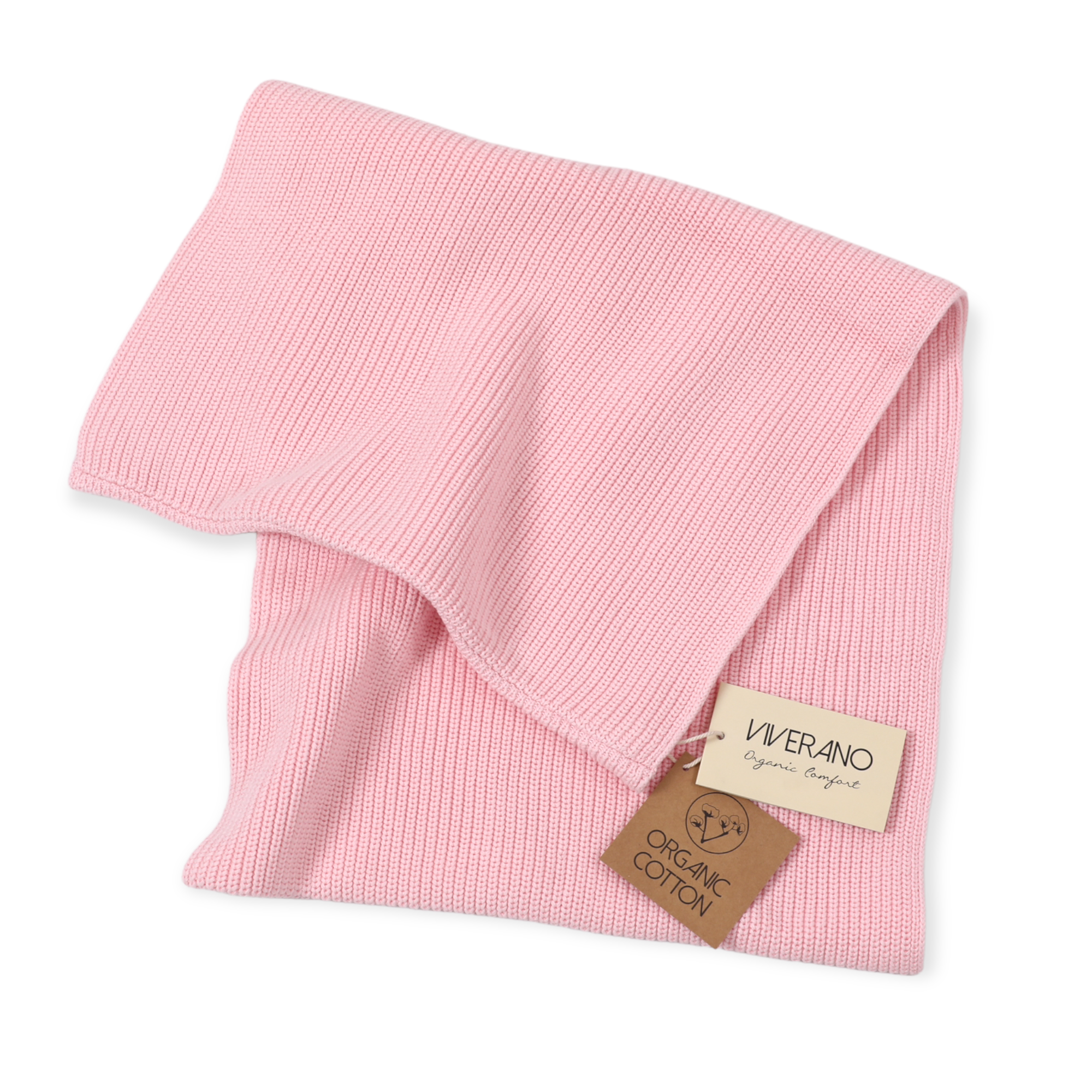 Organic Cotton Soft Knit Infinity Scarf (Solid Color)