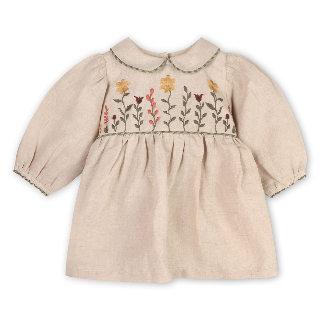 Viverano Organics Strawberry Embroidered Knit Baby Ruffle Romper main image 0