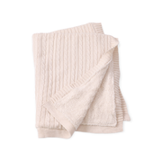 Cozy Sherpa Cable Knit Baby Blanket (Organic Cotton)
