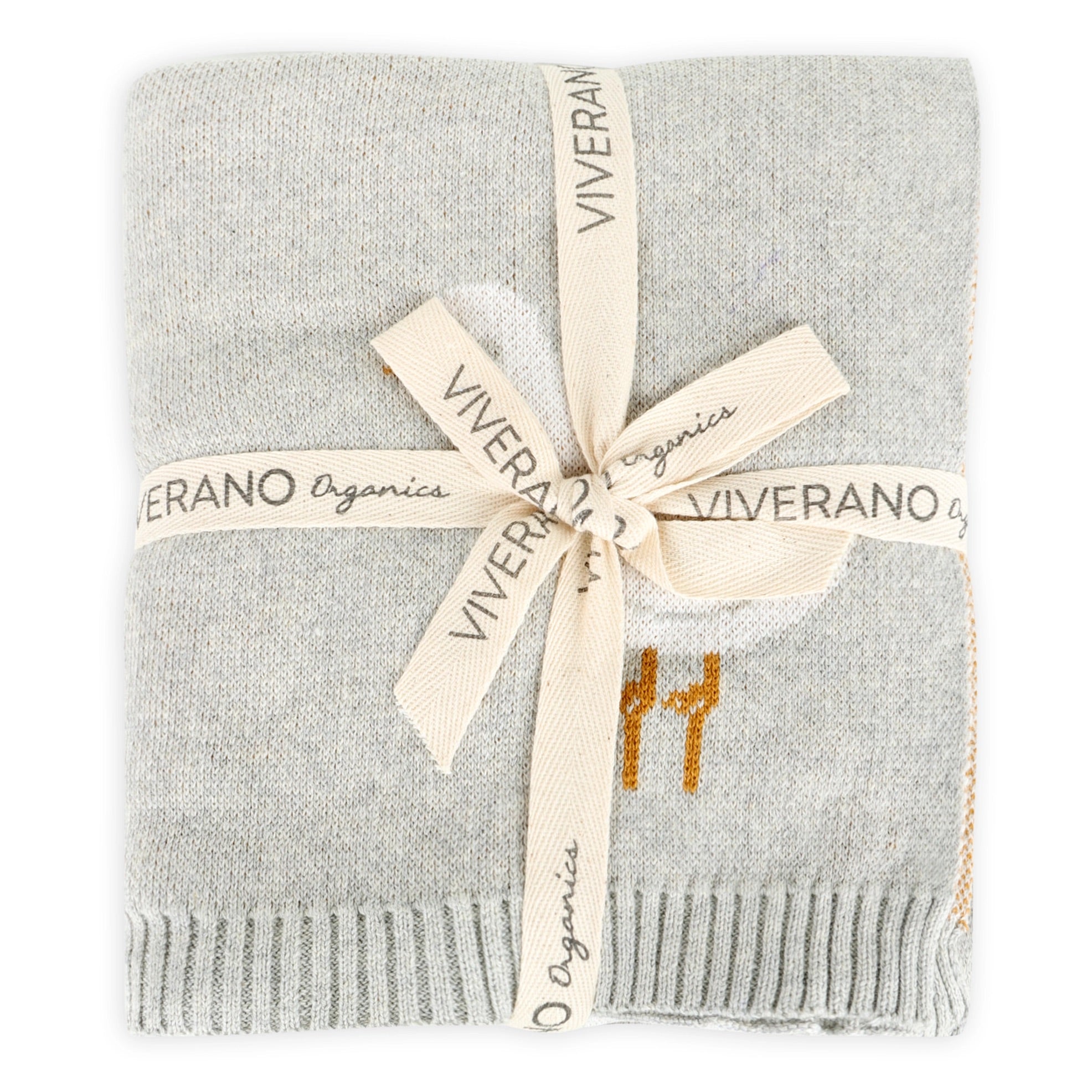 Duck Waddle - Jacquard Sweater Knit Baby Blanket (Organic Cotton)