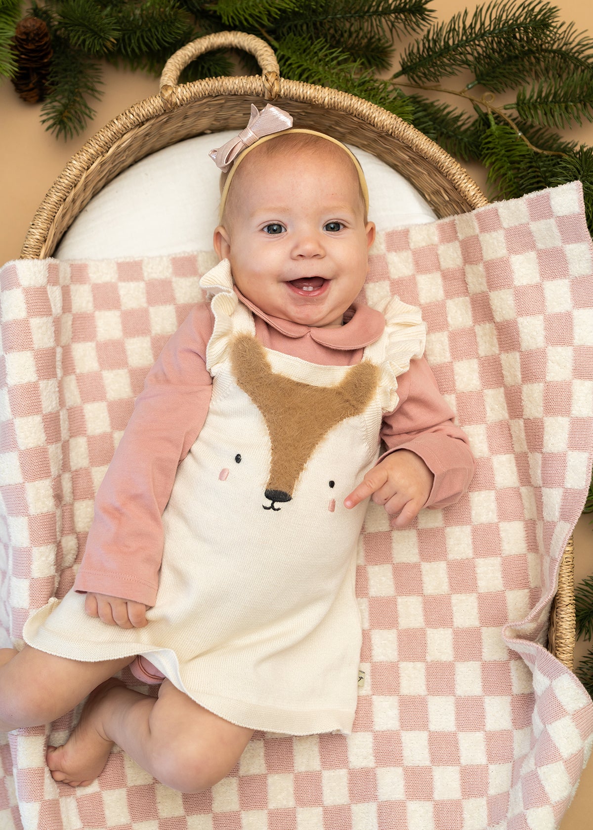 Checkered - Terry Knit Baby Blanket (Organic Cotton) - 2 Colors