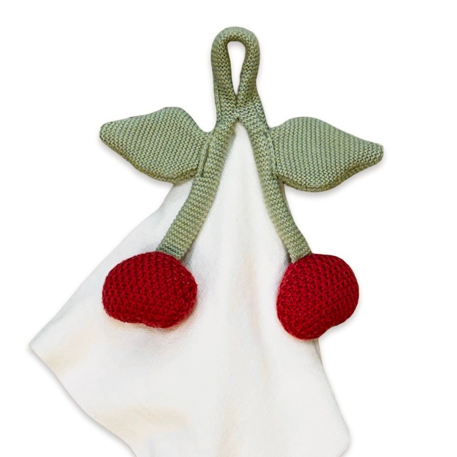 Cherry - Organic Baby Lovey Security Blanket