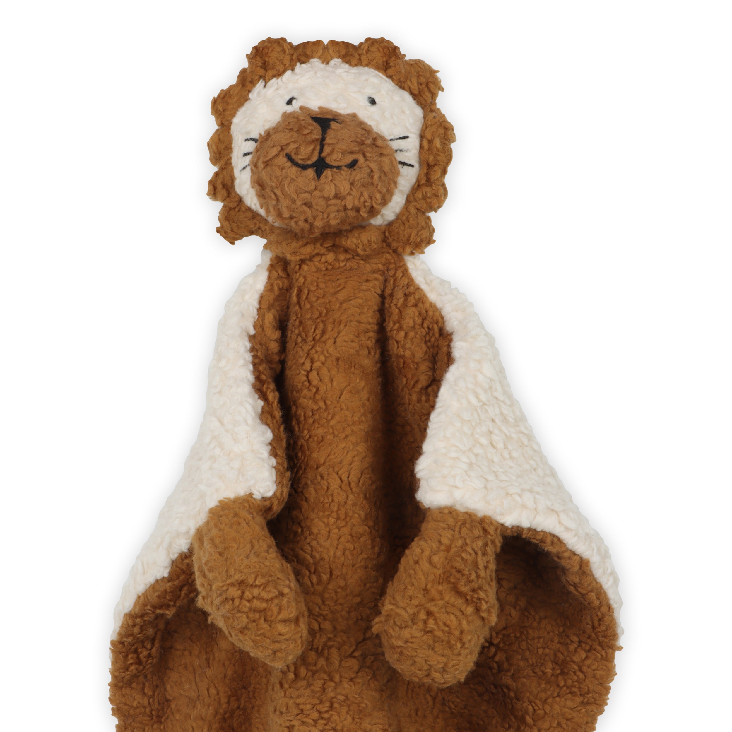 LION - Organic SHERPA Lovey Baby Security Blanket Cuddle Cloth