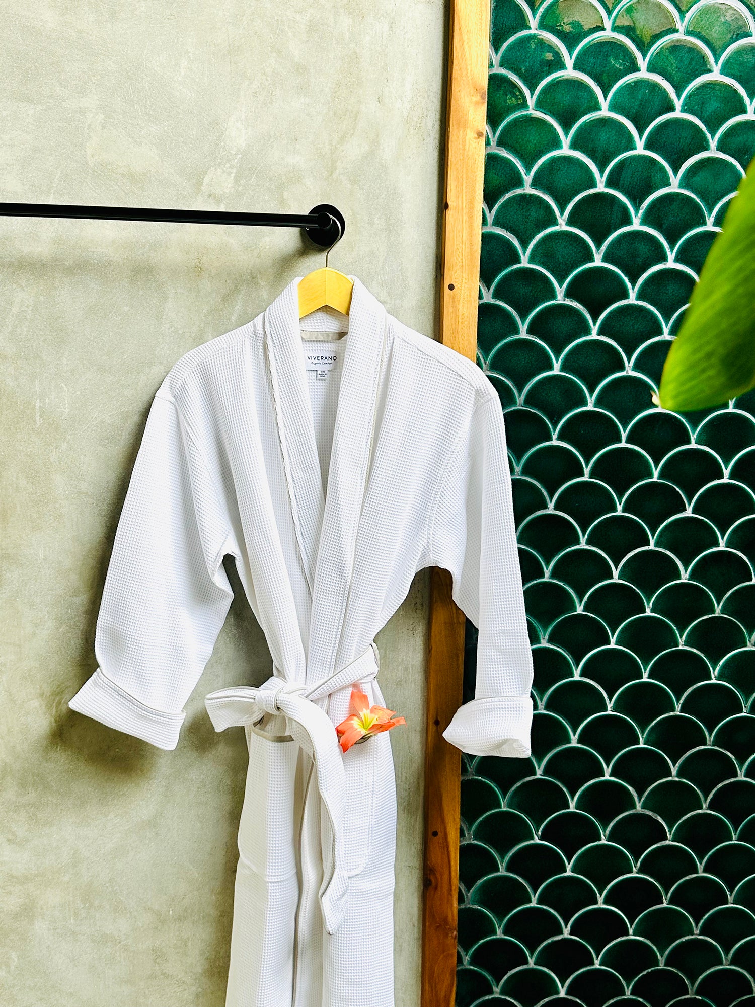 Women's Organic Waffle Weave Robes (3 Colors)Women's Organic Waffle Weave Spa Bath Robes by Viverano Organics