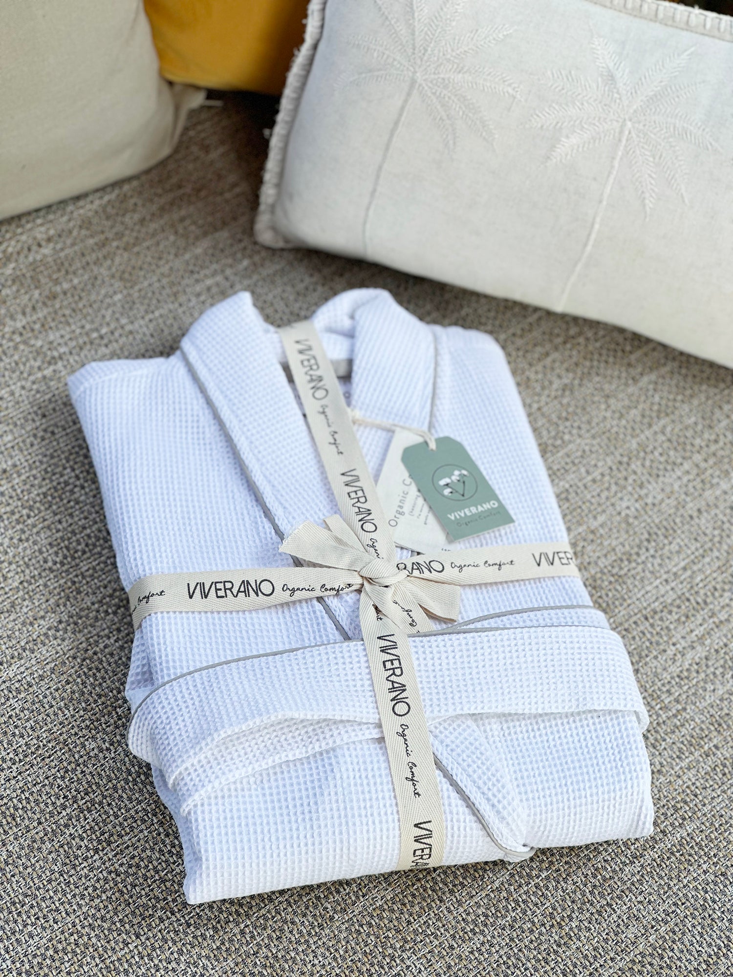 Women's Organic Waffle Weave Robes (3 Colors)Women's Organic Waffle Weave Spa Bath Robes by Viverano Organics