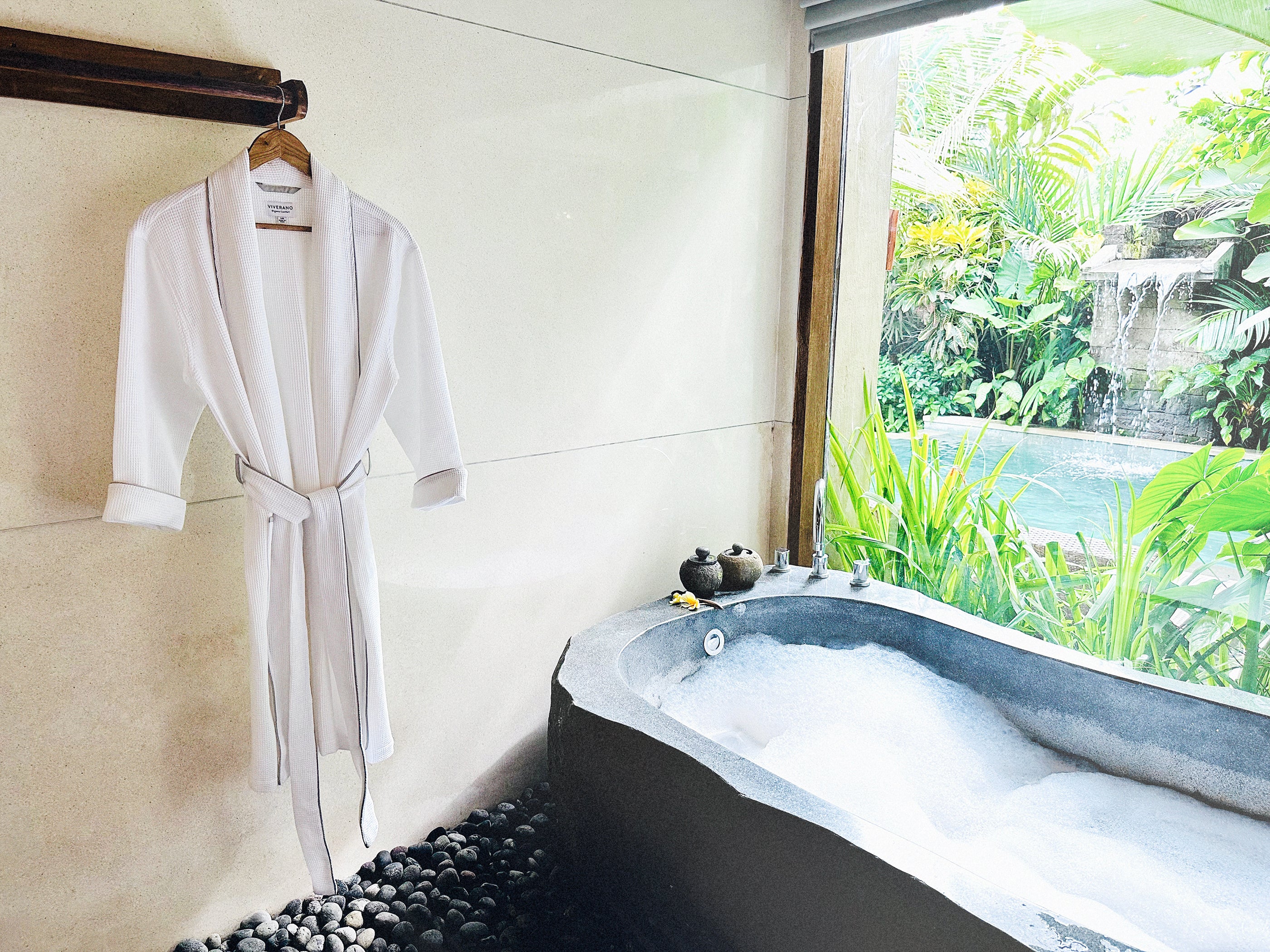 Women's Organic Waffle Weave Robes (3 Colors)Women's Organic Waffle Weave Spa Bath Robes by Viverano Organics