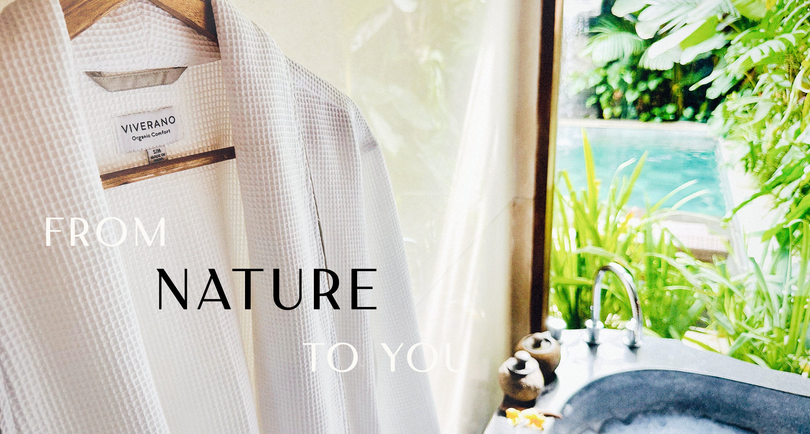 Organic Waffle Spa Bath Robe - From Nature to YouWomen's Organic Waffle Weave Spa Bath Robes by Viverano Organics