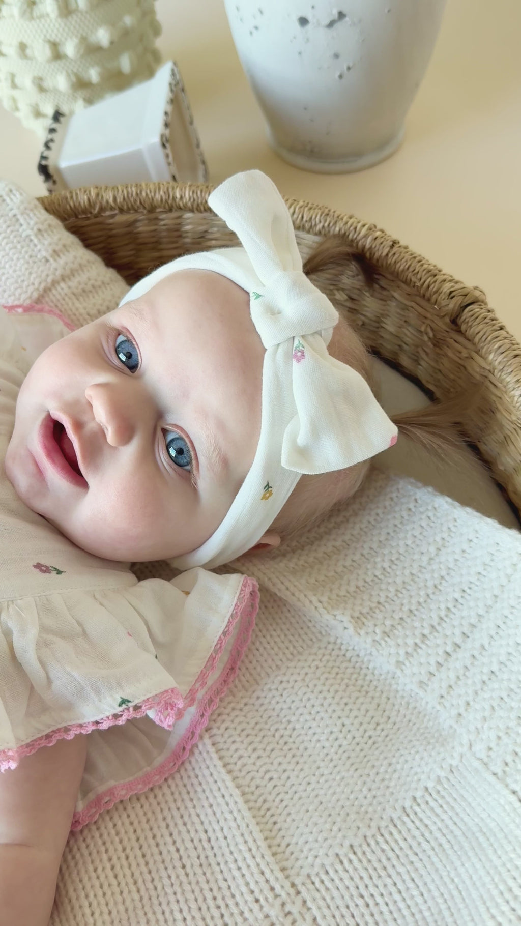 Margot Flower Baby Romper + Headband (Organic)
