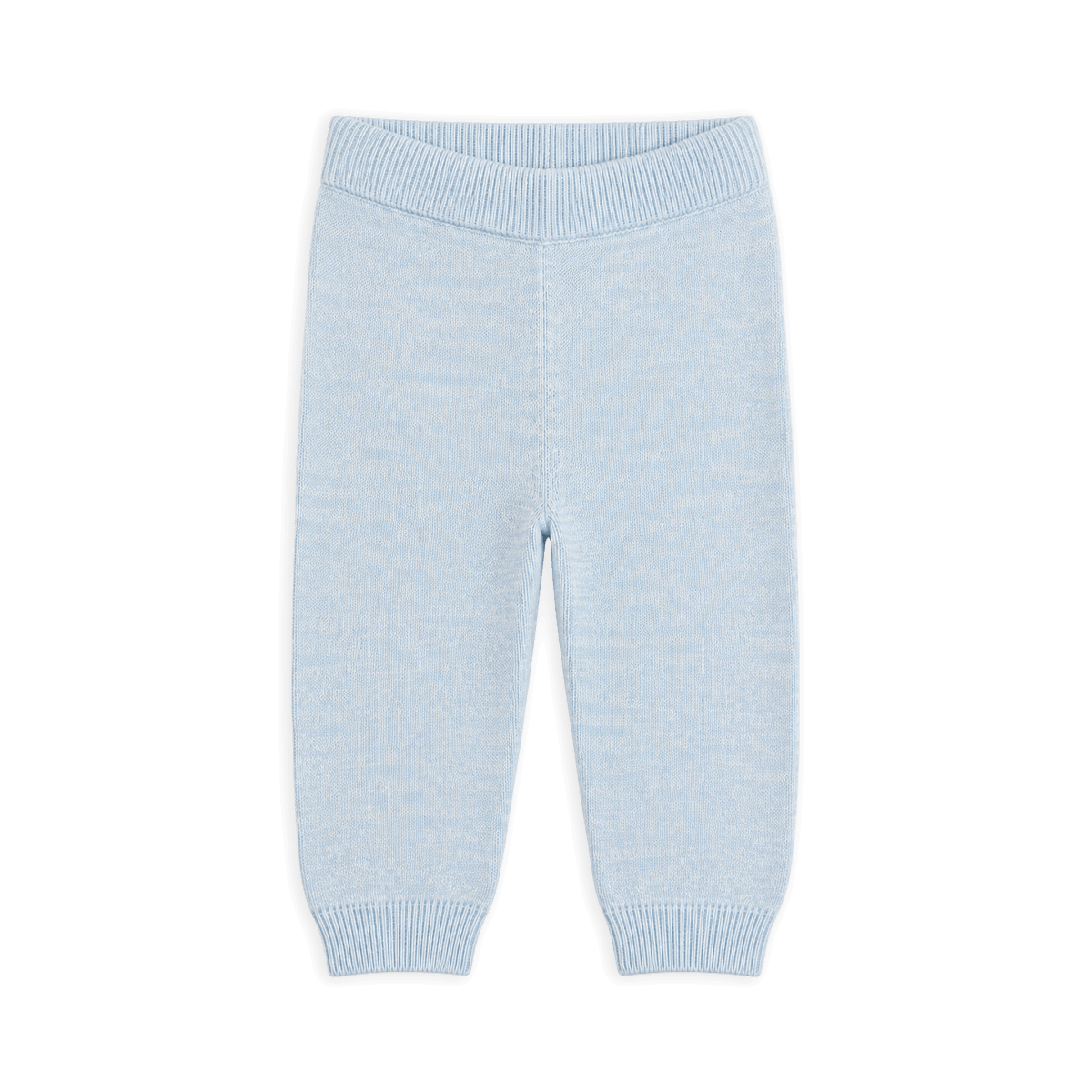 Sweater Knit Baby Pocket Organic Legging Pants - Sky Heather