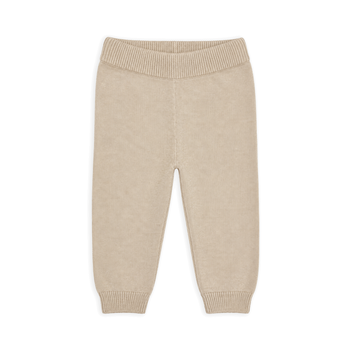 Sweater Knit Baby Pocket Organic Legging Pants - Tan Heather