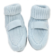 Viverano Milan Organic Cotton Knit Booties for Babies (Sky Blue) - Baby Shower Gift Ideas