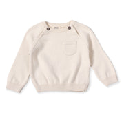 Viverano Milan Knit Organic Cotton Raglan Sweater Pullover for Babies