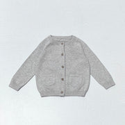 Viverano Organic Cotton Knit Button Cardigan Sweater for Babies