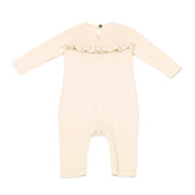 Organic Cotton Milan Knit Ruffle Baby Coverall Romper