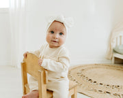 Organic Cotton Milan Knit Ruffle Baby Jumpsuit Romper