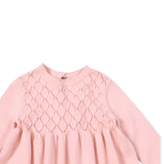 Organic Cotton Milan Pastel Pointelle Sweater Knit Baby Dress - Viverano