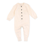  Viverano Milan Soft Organic Knit Natural Coverall Onesie for Babies- Baby Shower Gifts