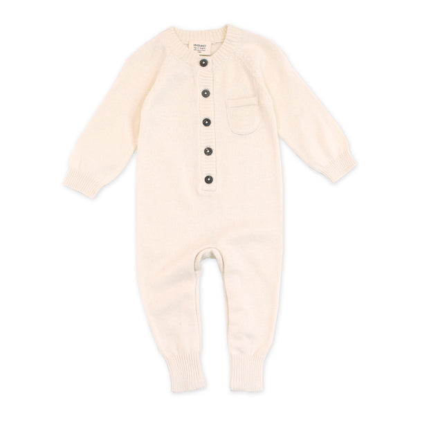  Viverano Milan Soft Organic Knit Natural Coverall Onesie for Babies- Baby Shower Gifts