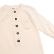  Viverano Milan Soft Organic Knit Natural Coverall Onesie for Babies- Baby Shower Gifts