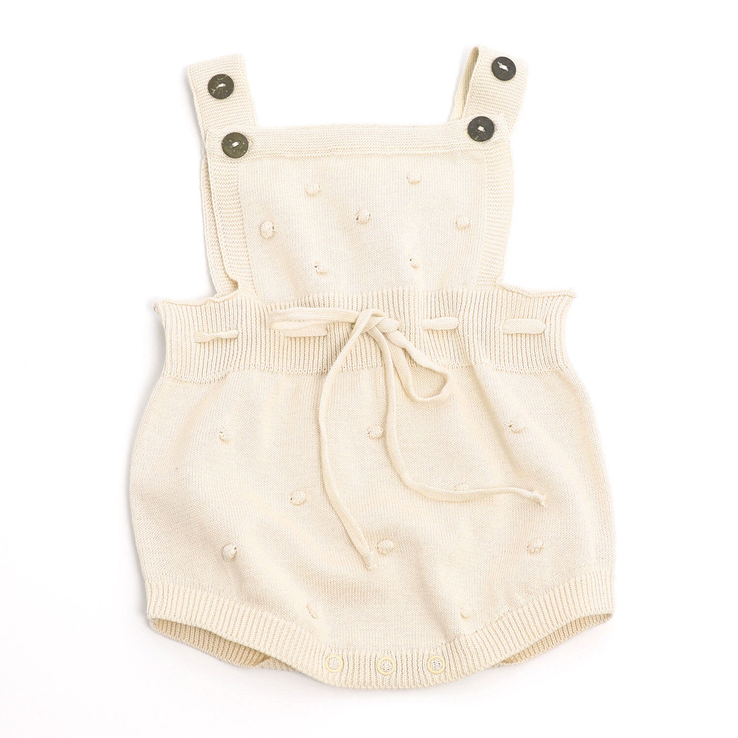 Milan Knit Bobble & Tie Short Romper