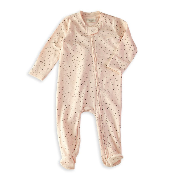 Florence Pebble Organic Cotton Zipper Footie Coverall Romper for Babies by Viverano