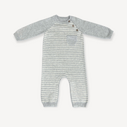 Milan Side Button & Pocket Knit Baby Jumpsuit (Organic Cotton) 