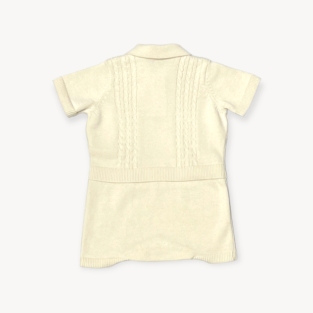 Milan Collar & Cable Knit Baby Bodysuit (Organic) -