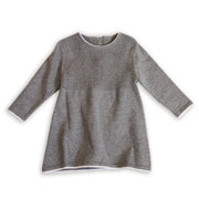 Marseille Organic Cotton Knit A-Line Long Sleeve Dress for Baby Girl by Viverano