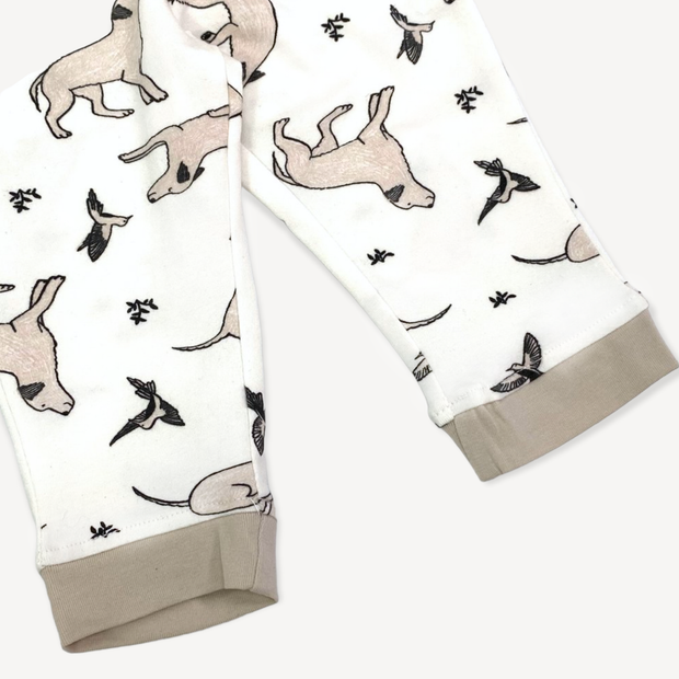 Kai Dog & Hummingbird Long Sleeve Tee & Jogger Pants SET (Organic Cotton)