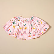 Two Tier Skirt with Bow - Tropical Jungle