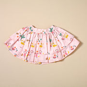 Two Tier Skirt with Bow - Tropical Jungle (Organic Cotton)