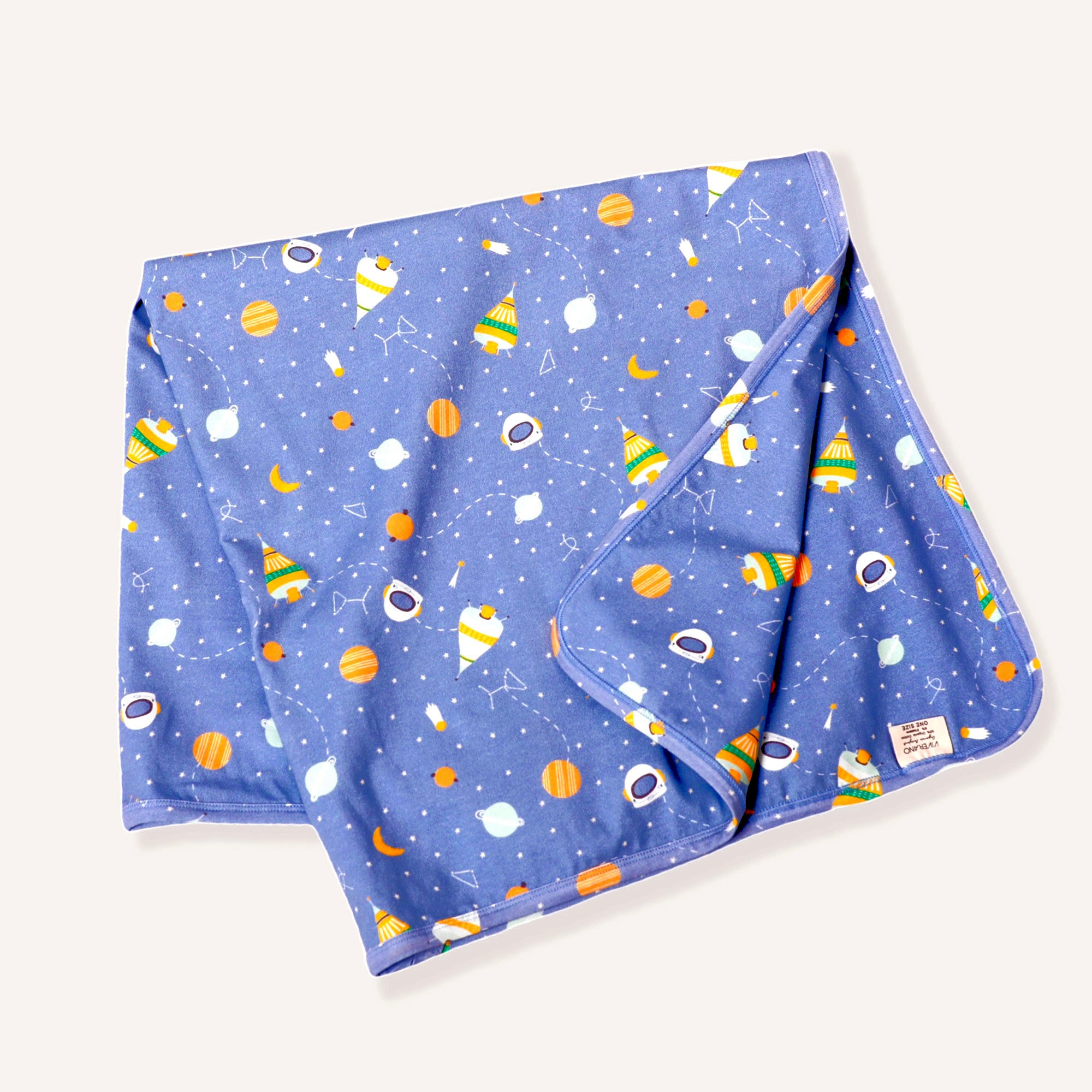 Organic Cotton Space Dream Reversible Baby Blanket - Viverano