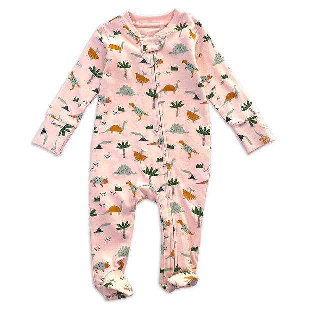 Organic Cotton Dino Zipper Footie Coverall for Babies by Viverano