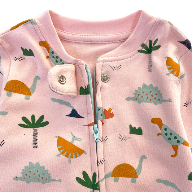Organic Cotton Dino Zipper Footie Coverall for Babies by Viverano