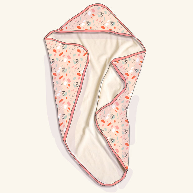 Florence Bloom Reversible Baby Hooded Towel (Organic Cotton) - Viverano