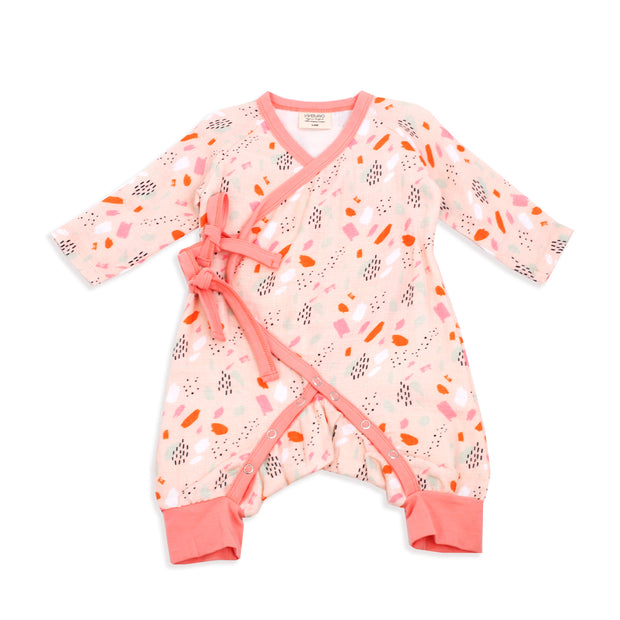 Florence Bloom Baby Girl Kimono Romper Long sleeve (Organic Muslin)