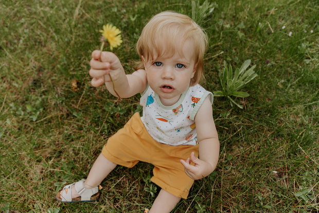 Organic Cotton Sleeveless Tee + Shorts Set - Veggie Salad by Viverano