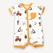Organic Farm Short Romper for Babies by Viverano
