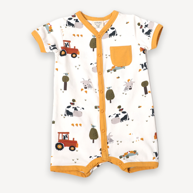 Organic Farm Short Romper for Babies by Viverano
