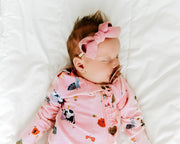 Organic Cotton Farm Ruffled Zipper Baby Jumpsuit Footie -Viverano