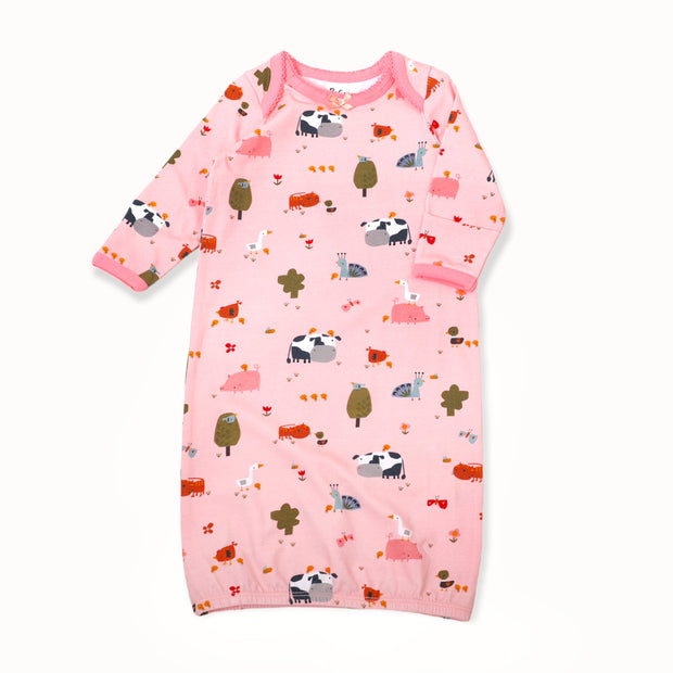 Organic Chick Farm Baby Girl Sleep Gown by Viverano
