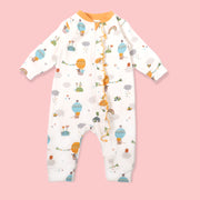 Organic Cotton Fly Away Balloon Ruffle Zipper Baby Coverall - Viverano