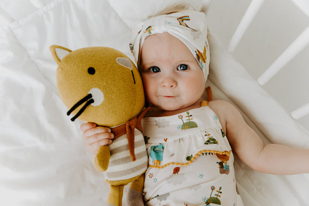 Remi Cat Organic Cotton Fine Knit Stuffed Animal Baby Toy (3 Colors)