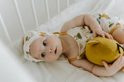 Organic Cotton Balloon Pom-Pom & Tie Short Baby Girl Romper - Vivernao