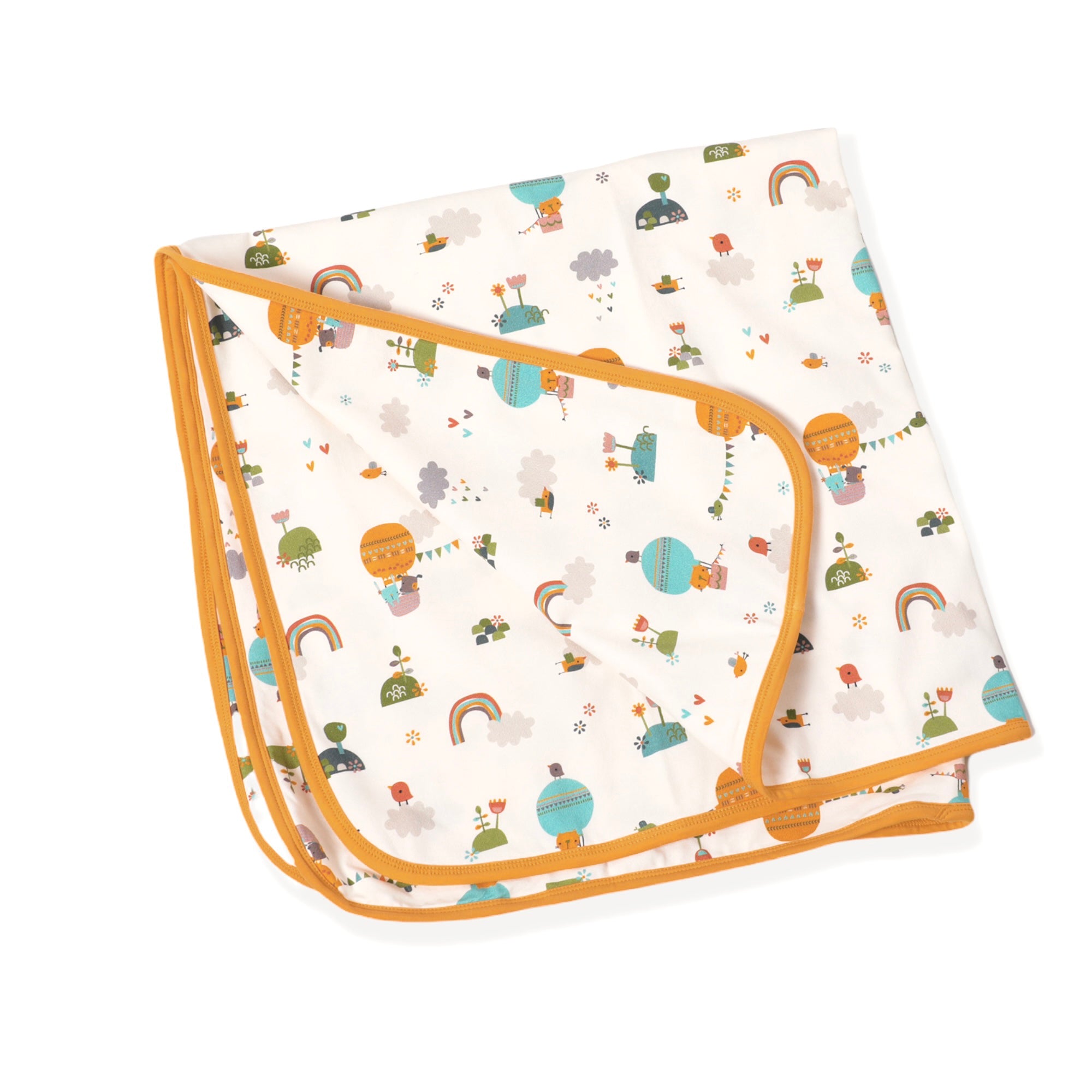 Organic Cotton Balloon Reversible Baby Blanket - Viverano