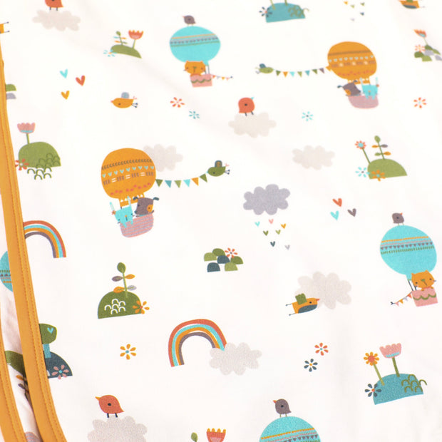Organic Cotton Balloon Reversible Baby Blanket - Viverano