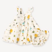 Organic Muslin Balloon Ruffle Dress for Baby Girls - Viverano