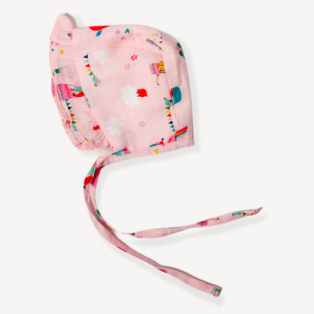 Fly Away Balloon Bonnet Hat (Organic Muslin)