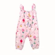 Organic Muslin Balloon Ruffle Sleeveless Baby Girl Jumpsuit - Viverano